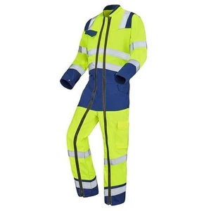 CEPOVETT Combinaison 2 zip fluo safe xp jaune fluo/bleu marine s - FR(40-42)Vendu paramazon