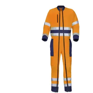CEPOVETT Combinaison 2 fag fluo base xp orange fluo/bleu marine xs - FR(36-38) pas cher