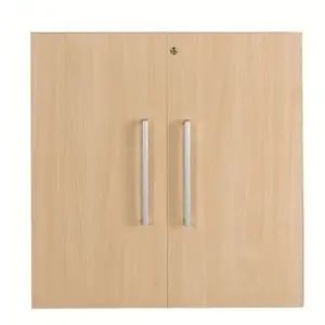 Portes basses pour bibliothèque modulaire - Décor hêtre - Lot de 2