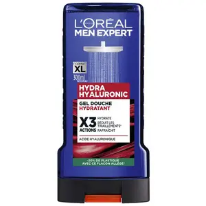 Comparateur de prix : L'Oréal Men Expert Hydra Hyaluronic Gel Douche Hydratant Triple Action...