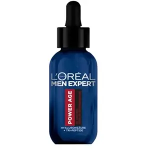 L'Oréal Men Expert Sérum visage anti-rides pour hommes, soin hydratant anti-âge pour peaux fatiguées et mates, sérum homme hautement dosé à l'acide hyaluronique, Power Age, 1 x 30 ml
