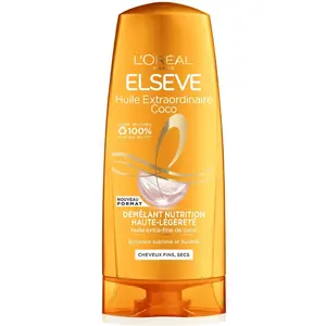 Comparateur de prix : L'Oréal Paris Soin démêlant - Huile de coco - Cheveux fins & secs - 250 ml