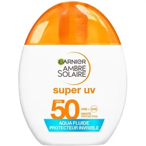Garnier Ambre Solaire Super UV Visage Aqua Fluide SPF50 Invisible  Aci... pas cher