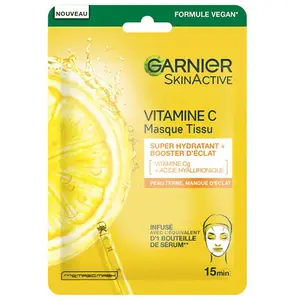 Comparateur de prix : Garnier Garnier - Skinactive Masque Tissu Vitamine C Booster D'éclat 28 G