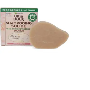 Garnier Ultra Doux Shampooing solide Hydratant délicatesse 60g pas cher