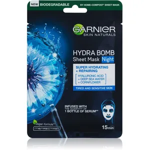 Comparateur de prix : L’Oréal Paris Garnier Skin Naturals Hydra Bomb masque nourrissant en tissu pour la nuit 28 g