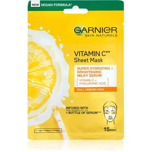 Comparateur de prix : Garnier Skin Naturals Vitamin C Sheet Mask - Moisturizing Textile Mask...