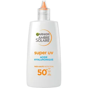 Garnier Ambre Solaire Super UV Fluide Hydratant Acide Hyaluronique SPF50+ 40mL pas cher