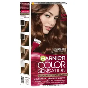 Comparateur de prix : Garnier Color Sensation Coloration Permanente 5.35 Châtain Clair Cannelle