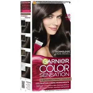 Comparateur de prix : Garnier Color Sensation Coloration Permanente 3.0 Châtain Foncé