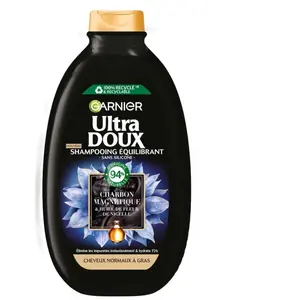 Garnier Ultra Doux Shampooing Charbon Magnétique Équilibrant 600ml pas cher