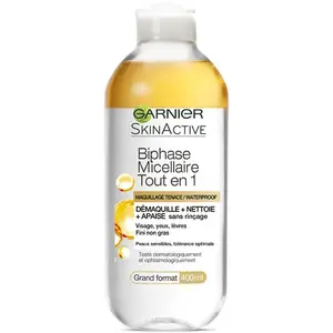 Comparateur de prix : Garnier SkinActive Biphase Micellaire Tout en 1 400ml