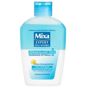 Comparateur de prix : Mixa Expert Peau Sensible Démaquillant Yeux Tolérance Optimale, 125ml