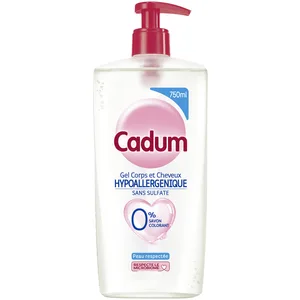 Cadum Ecopack Gel Corps et Cheveux Hypoallergénique Sans Sulfate 500ml pas cher