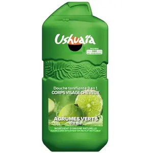 Ushuaïa Douche Tonifiante 3 en 1 aux Agrumes Verts d'Italie 280ML pas cher