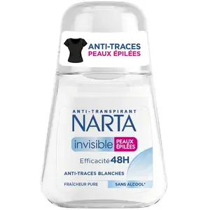 Narta Deodorant invisible peaux epilees - Le roll-on de 50mL pas cher
