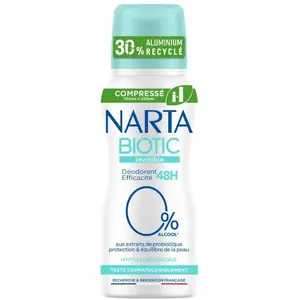 Narta - Biotic Déodorant Compressé Biotic Invisible Efficacité 48h Déo...