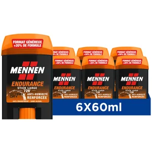 Comparateur de prix : Mennen ENDURANCE Deodorant homme 72H stick large sans alcool anti trac...