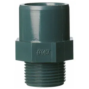 Embout fileté Cap Vert - PVC - Raccord - Filetage M 50x60mm Ø50mm