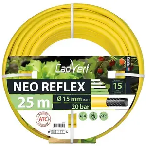 Comparateur de prix : Tuyau d'arrosage Néo Reflex Cap Vert - Diamètre 15 mm - Longueur 25 m