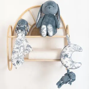 Tartine et Chocolat Lapin musical Augustin bleu pas cher