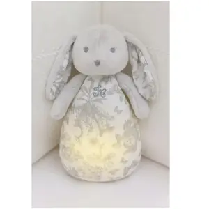 Peluche bruit blanc lapin Toile de Jouy gris pas cher