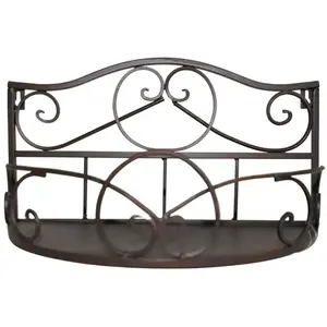 Comparateur de prix : CHEMIN DE CAMPAGNE Etagère murale en métal marron 38 x 17 x 21 cm