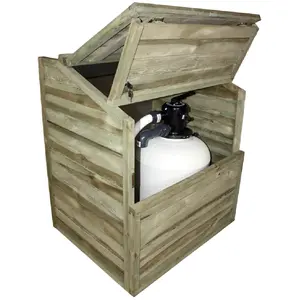 trigano Piscine Center O'Clair Coffre filtration bois avec fond - h 131 pas cher