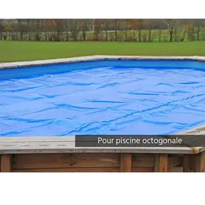 Comparateur de prix : SUNBAY Bâche à bulles pour piscine bois octogonale Safran 2 6,20 x 3,95 m - Gré