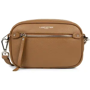 Lancaster Lancaster - Sac caméra Firenze en cuir grainé - Beige pas cher