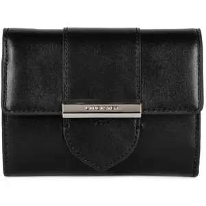 Portefeuille A rabat avec fermoir Paris Ily Lancaster 131-050 Noir pas cher
