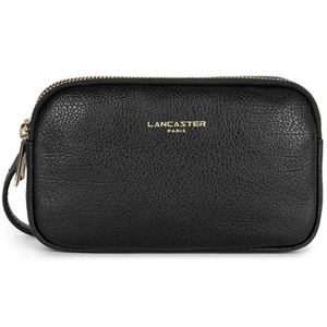 Comparateur de prix : Lancaster - Double pochette - Dune - Noir - Cuir de vachette grainé TU