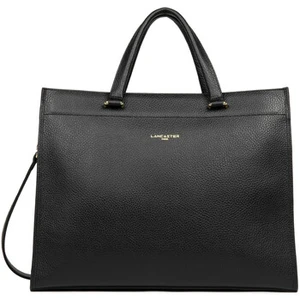 LANCASTER Grand sac cabas épaule - Foulonné Double Noir - In - Nude pas cher
