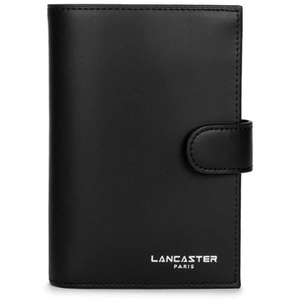 Portefeuille Lancaster en cuir ref_46442 Noir 10*14*2