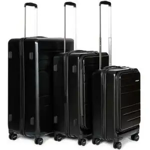 Lancaster - Set de 3 valises - Bagages - Noir - Polycarbonate TU pas cher