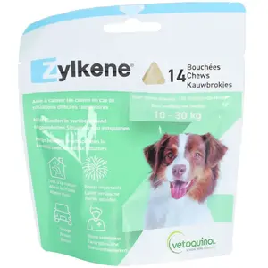 Comparateur de prix : Zylkene chew vetoquinol 225mg (10-20kg) chien 14 bouchées