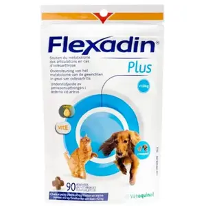 Comparateur de prix : Vetoquinol Flexadin plus mini bouchées boite de 90  comprimés bouchées 1-10 kg
