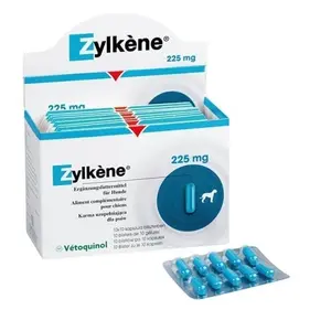 Comparateur de prix : Complément alimentaire - Vetoquinol - Zylkene Chien 225mg - Moyen - Adulte