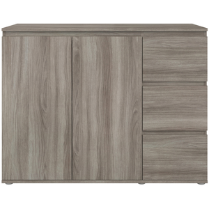 Buffet 2 portes 3 tiroirs OPUS coloris bois foncé pas cher