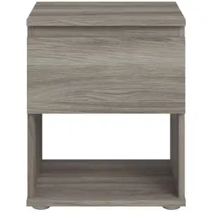 Chevet 1 tiroir OPUS coloris chêne corvo gris pas cher