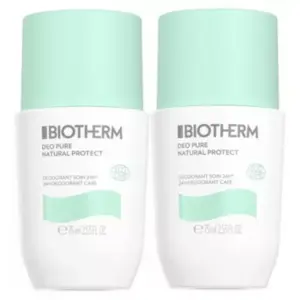 Comparateur de prix : Biotherm Déo Pure Natural Protect Déodorant Soin 24h Bio Roll-On Lot d...