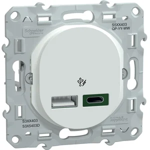 Chargeur USB A + C - Ovalis - Schneider - A 7,5 W - C 45 W pas cher