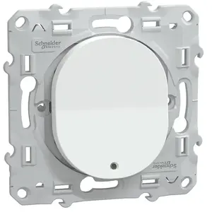 Schneider Interrupteur va-et-vient lumineux LED Ovalis Schneider Blanc pas cher