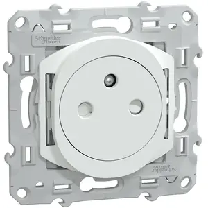 Comparateur de prix : Prise 2P+T affleurante Ovalis Schneider Blanc