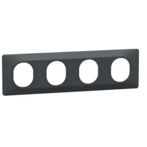 Comparateur de prix : Plaque de finition 4 postes Ovalis Anthracite Schneider