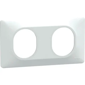Comparateur de prix : Schneider Ovalis - plaque de finition - 2 postes horizontal - entraxe 71 mm - blanc