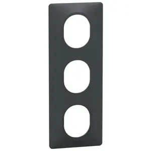 Comparateur de prix : SCHNEIDER OVALIS PLAQUE TRIPLE VERTICALE ANTHRACITE - S340726