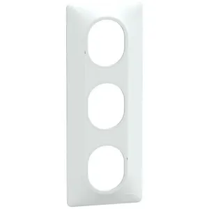 Comparateur de prix : Schneider Plaque de finition triple verticale Schneider Electric Ovalis blanc