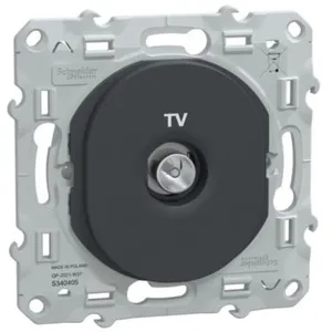 Mécanisme prise TV simple Schneider Ovalis anthracite pas cher