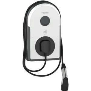 Schneider EVB3S22NC0M Pro AC Wallbox - 22 KW - Colonne de Charge pour Voiture électrique - Câble T2 - Mid, 6 mA, IP55, IK10, Lecteur NFC/RFID pas cher